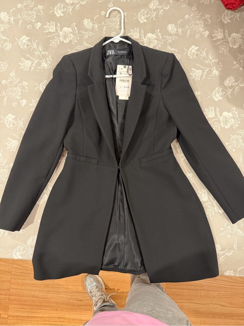 Zara Black Fitted Women's Blazer Jacket